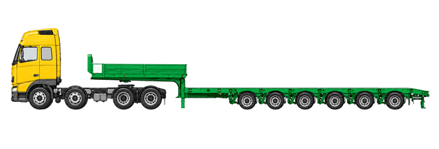 6-Achs-Semi-Tieflader