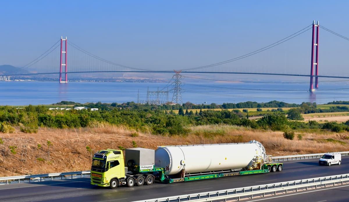 Unser Transport eines Industrietanks von der Türkei nach Norwegen